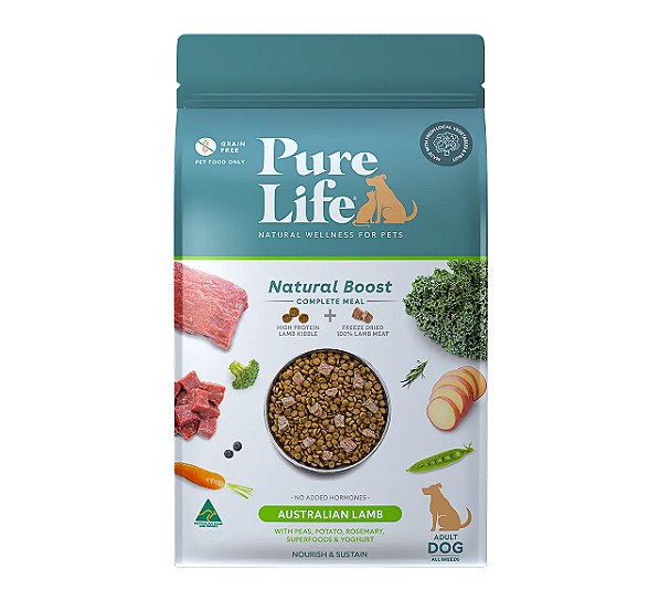 Pure Life Adult Dog Dry Food Grain Free Australian Lamb Recipe