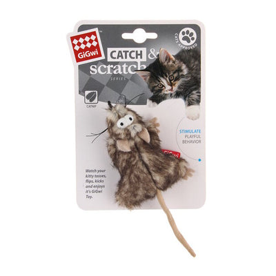 GiGwi Catch & Scratch Cat Toy - Mouse