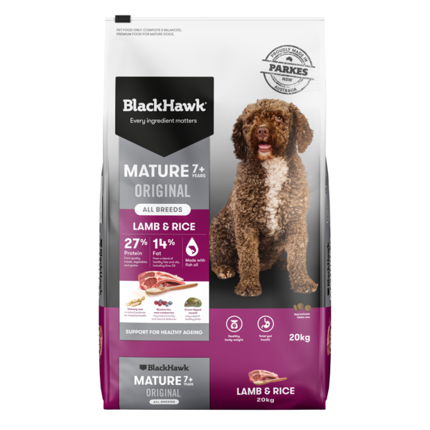 Black Hawk Mature Dog Dry Food Lamb & Rice Recipe