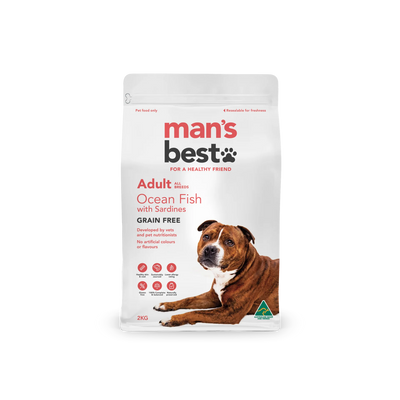 Man's Best Adult Dog Dry Food Grain Free Ocean Fish with Sardines Recipe