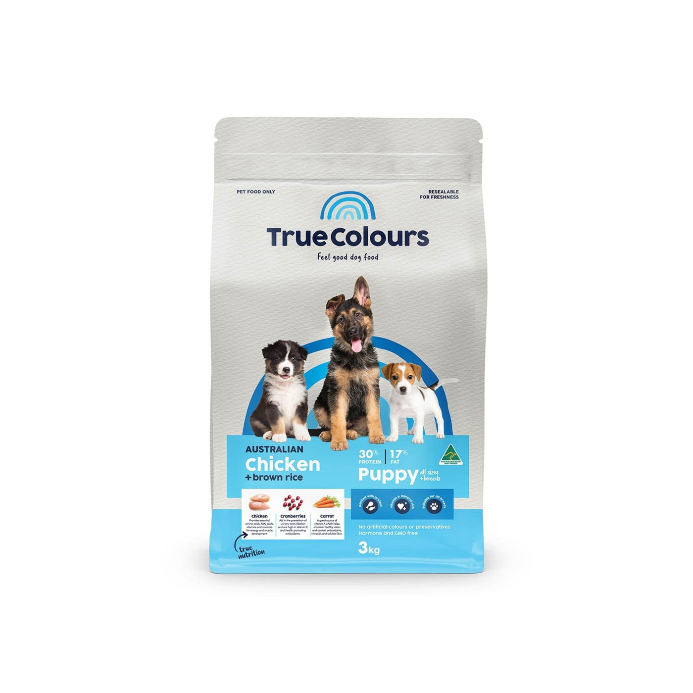 True Colours Puppy Dry Food Australian Chicken and Brown Rice