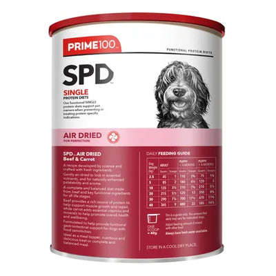 Prime100 SPD Air Dried Dog Food Beef & Carrot