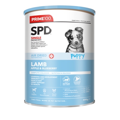 Prime100 SPD Air Dried Puppy Dry Food Lamb, Apple & Blueberry