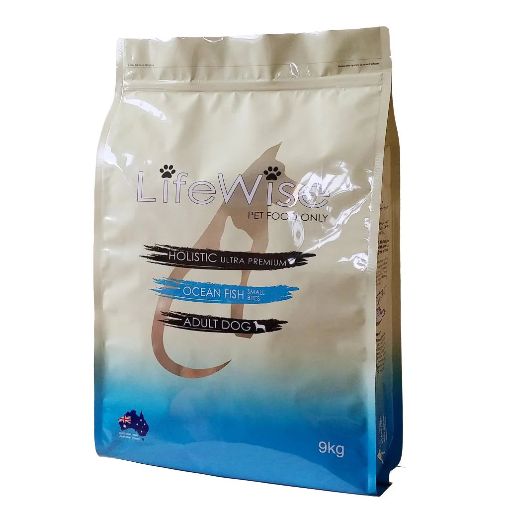 LifeWise Adult Dog Dry Food Ocean Fish Recipe Small Bites 9kg