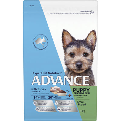 Advance Small Breed Puppy Dry Food Sensitive Skin & Digestion 3kg