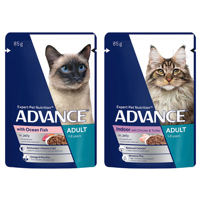 Advance Adult Cat Wet Food Multi Pack in Jelly Pouches 12 x 85g