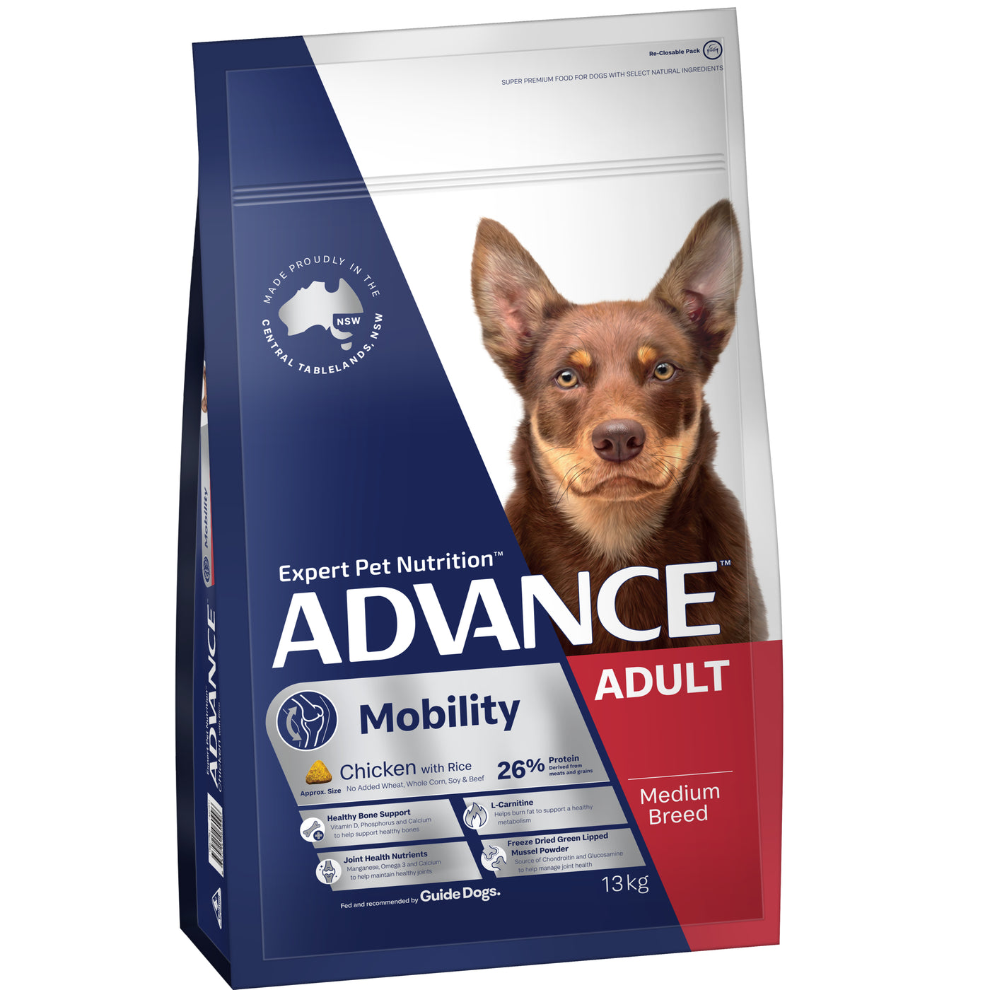 Advance Mobility Adult Dog Food Medium Breed Chicken & Rice Recipe 13kg