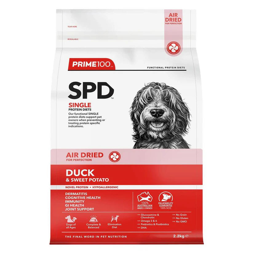 Prime100 SPD Air Dried Dog Food Duck & Sweet Potato