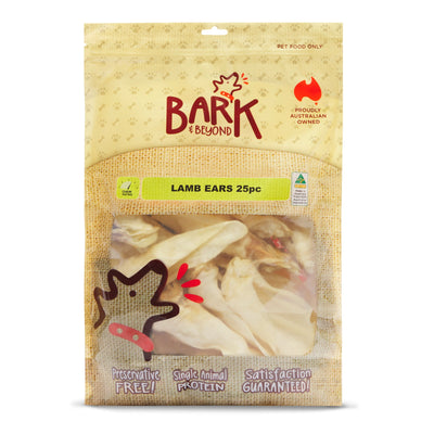 Bark & Beyond Lamb Ears Dog Treats - 25pc