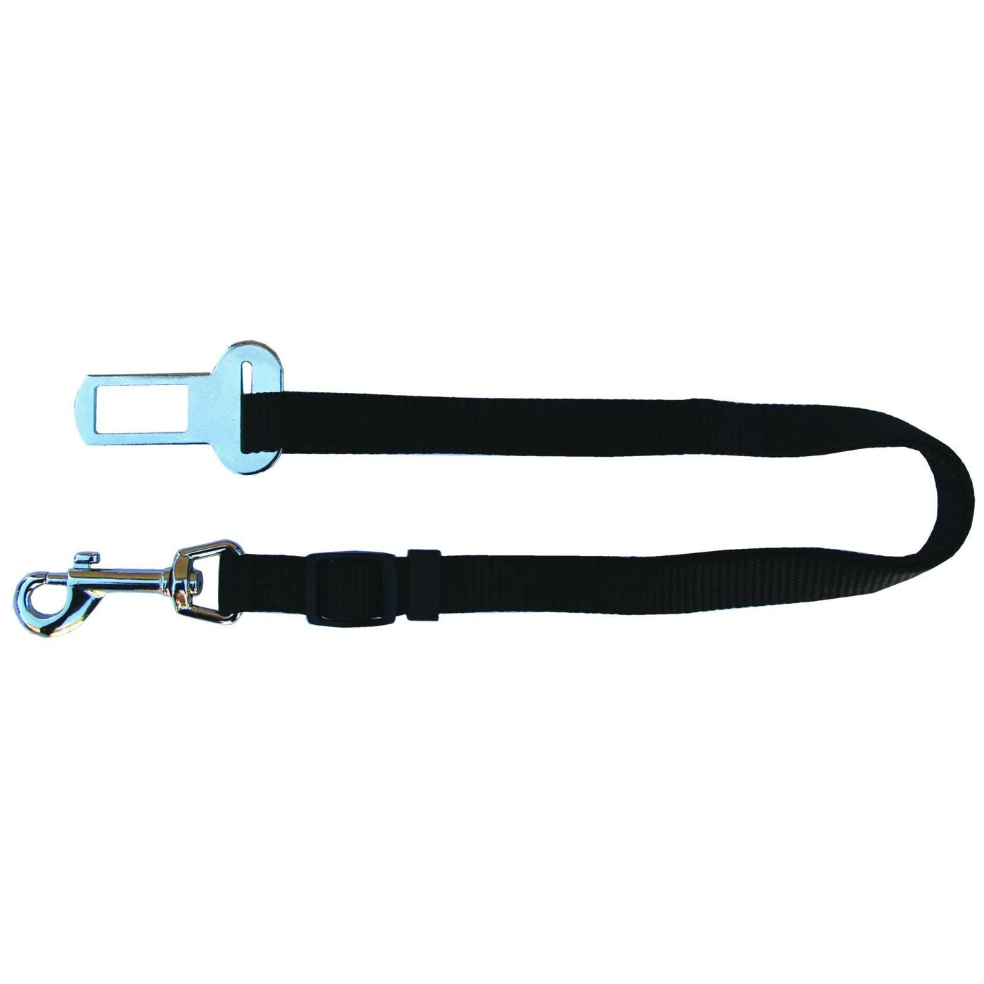 Beau Pets Car Restraint Black Strap with Snap Hook - 15mm