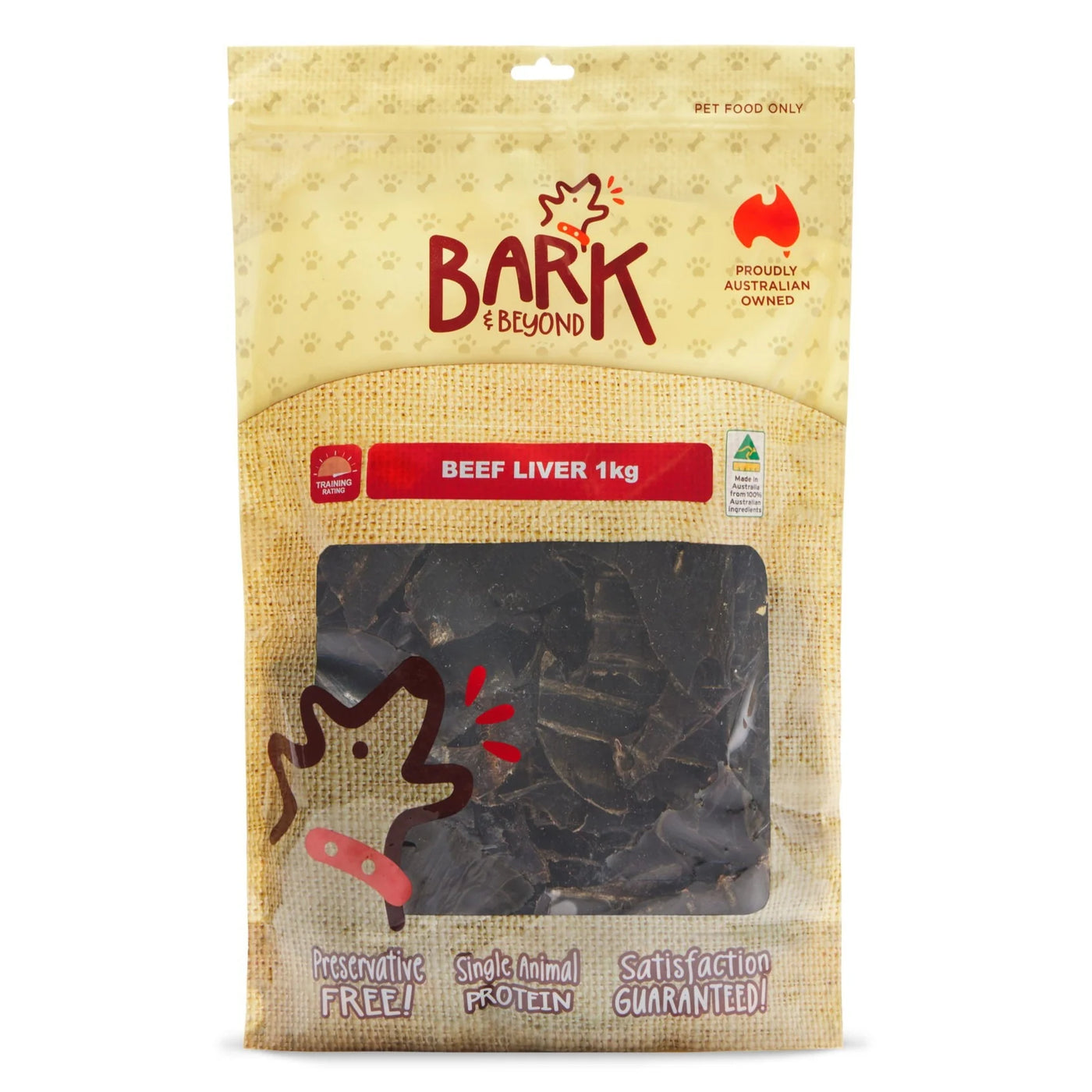 Bark & Beyond Beef Liver Dog Treats 1kg