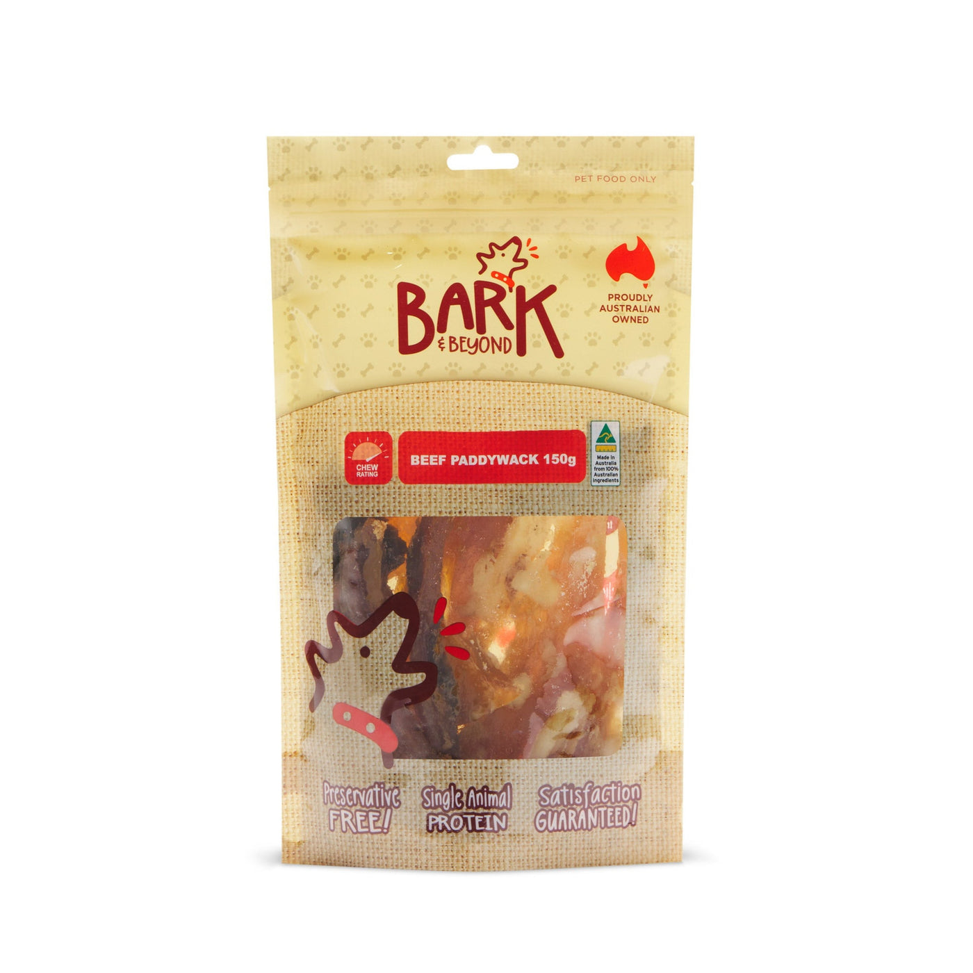 Bark & Beyond Beef Paddywack Dog Treats