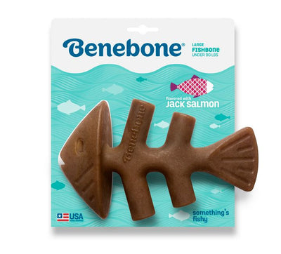 Benebone Jack Salmon Fishbone Chew Dog Toy