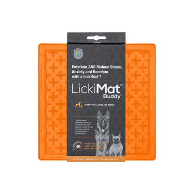 LickiMat Buddy Orange Anti-Anxiety For Dogs & Cats 20cm X 20cm