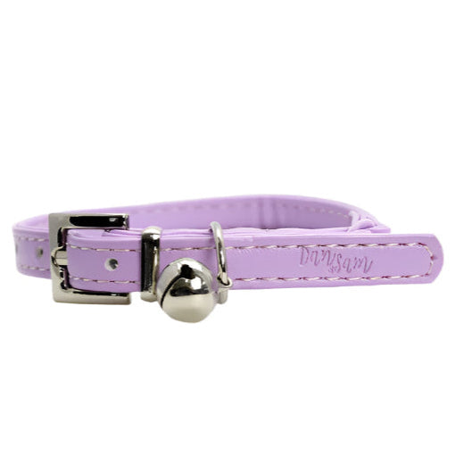 Dan & Sam Cat Leather Collar - Lilac Vegan