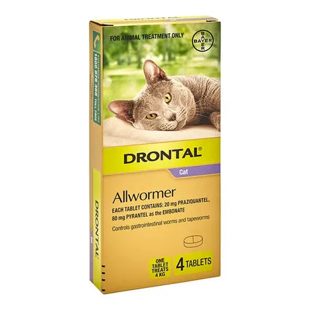 Drontal Allwormer Cats & Kittens - 4 Tablets