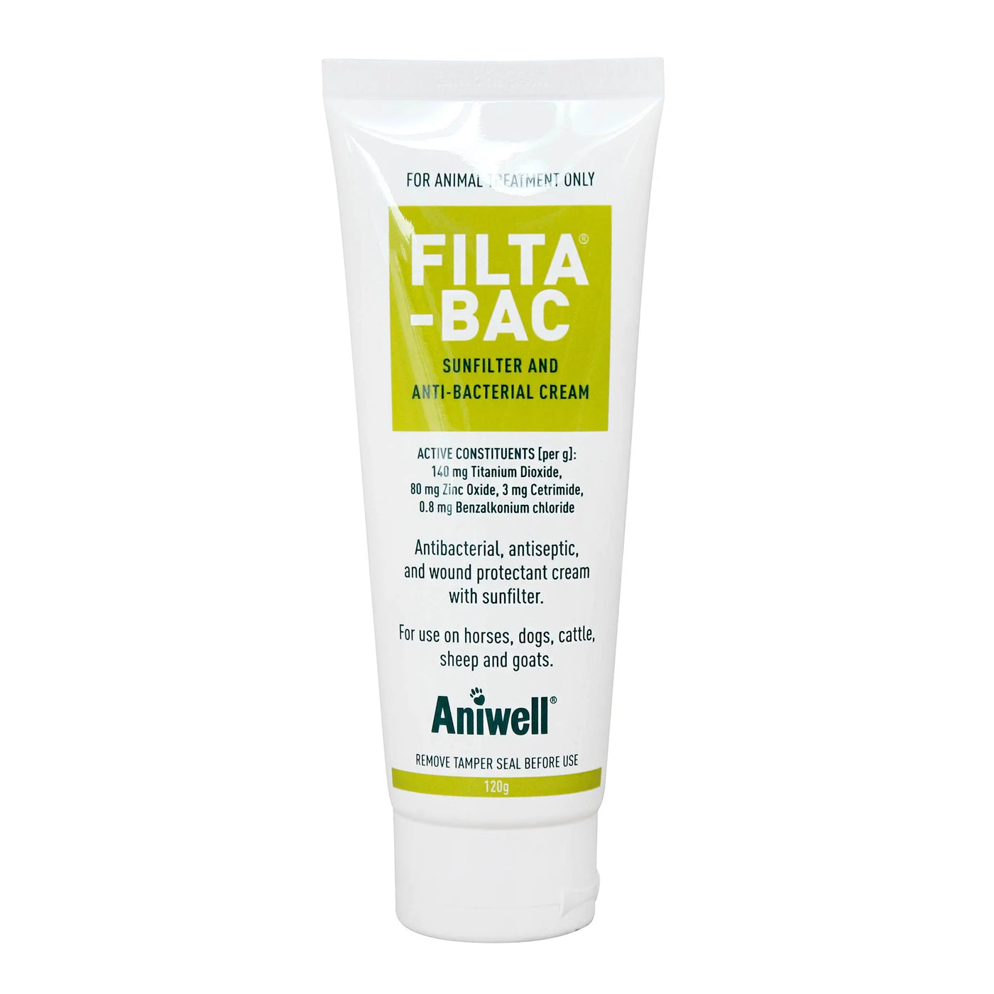 Filta-Bac Sunfilter and Anti-Bacterial Cream - 120gm