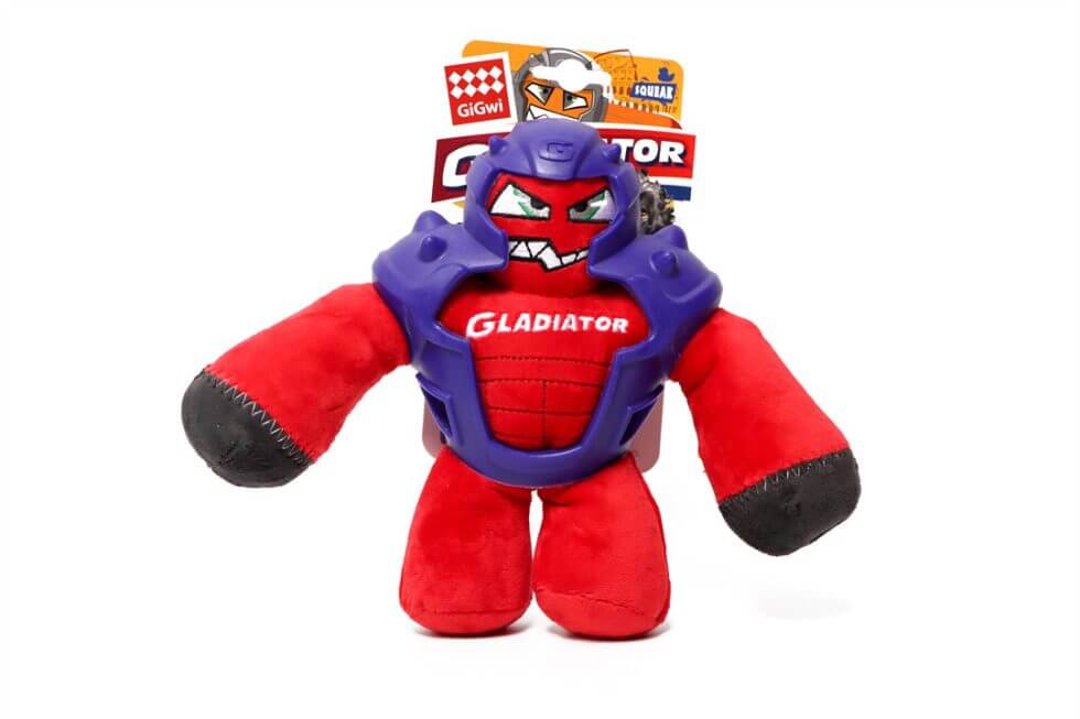 GiGwi Gladiator Plush Dog Toy - Red