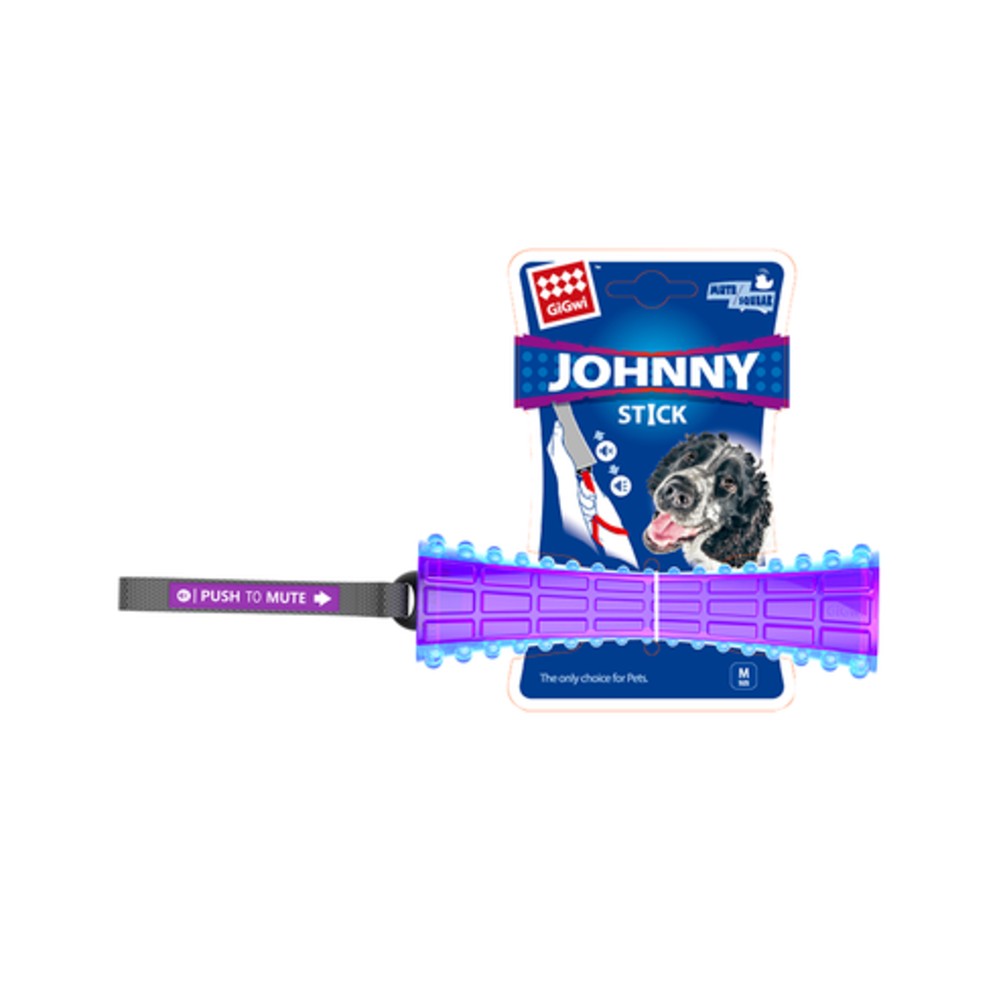 GiGwi Johnny Stick Push To Mute - Purple/Blue