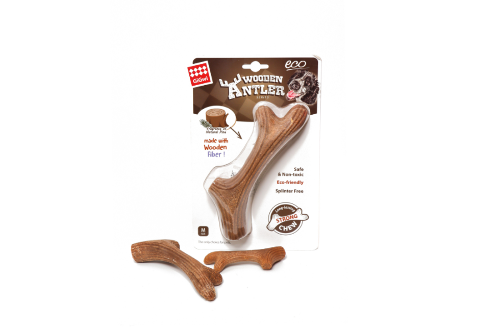 GiGwi Wooden Antler Chew Dog Toy (S/M/L)