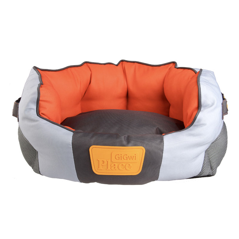 GiGwi Canvas Round Bed Red/Orange (M/L)