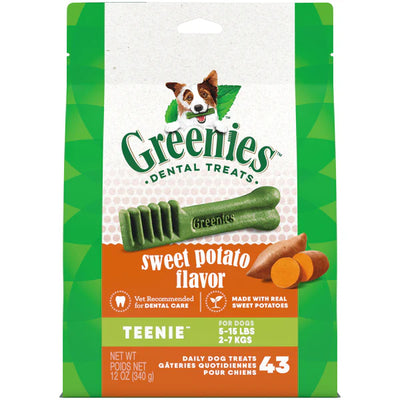 Greenies Dental Dog Treats Sweet Potato Teenie - 340g (43 Pack)