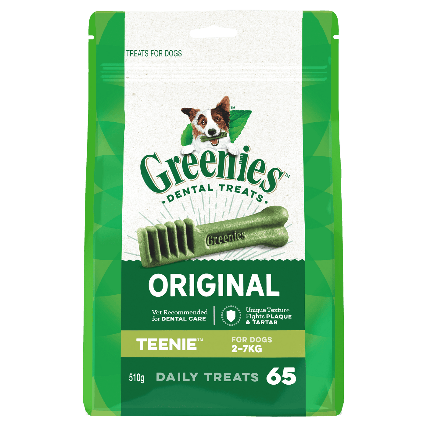 Greenies Dental Dog Treats Original Teenie 510g (65 Pack)