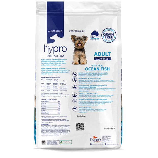 Hypro Premium Adult Dog Dry Food Grain Free Ocean Fish