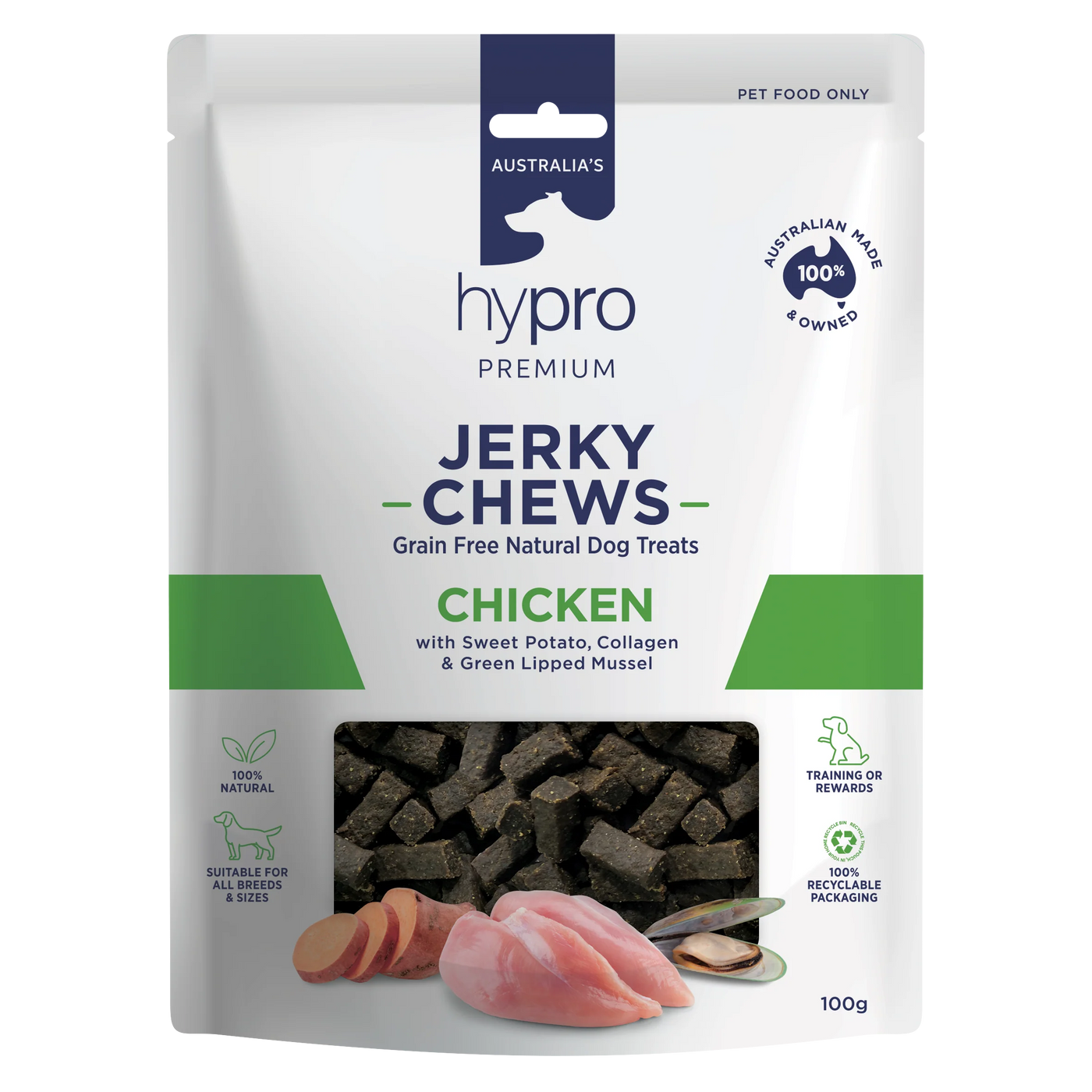 Hypro Premium Jerky Chews Dog Treats Chicken 100g