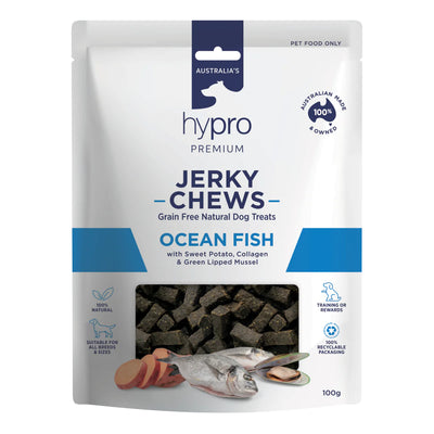 Hypro Premium Jerky Chews Dog Treats Ocean Fish 100g