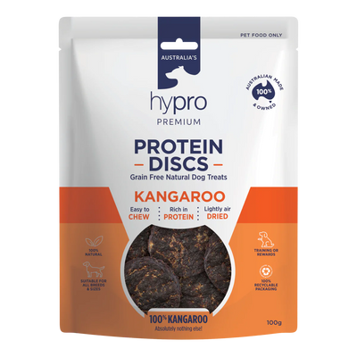 Hypro Premium Dog Protein Discs Kangaroo Treats 100g