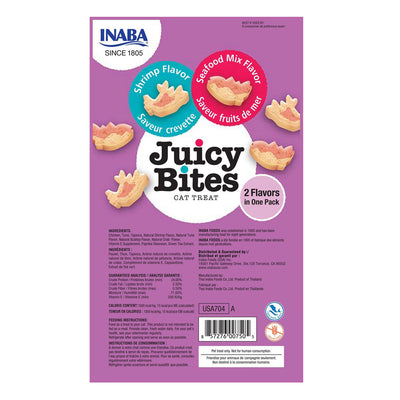 Inaba Cat Juicy Bites Shrimp and Seafood Mix Flavor 6x33.9g