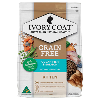 Ivory Coat Kitten Dry Food Grain Free Ocean Fish & Salmon 2kg