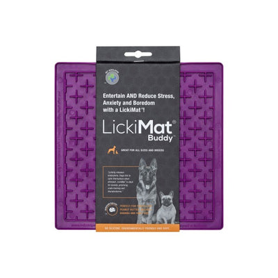 LickiMat Buddy  Purple Anti-Anxiety For Dogs & Cats 20cm X 20cm