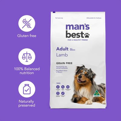 Man's Best Adult Dog Dry Food Grain Free Lamb Recipe