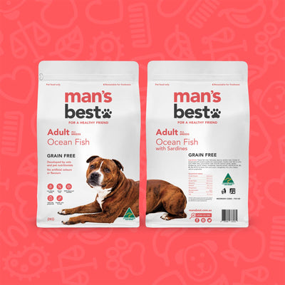 Man's Best Adult Dog Dry Food Grain Free Ocean Fish with Sardines Recipe