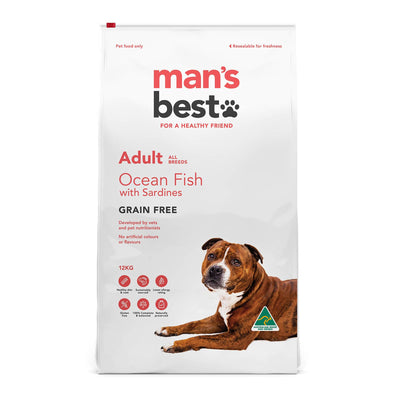 Man's Best Adult Dog Dry Food Grain Free Ocean Fish with Sardines Recipe