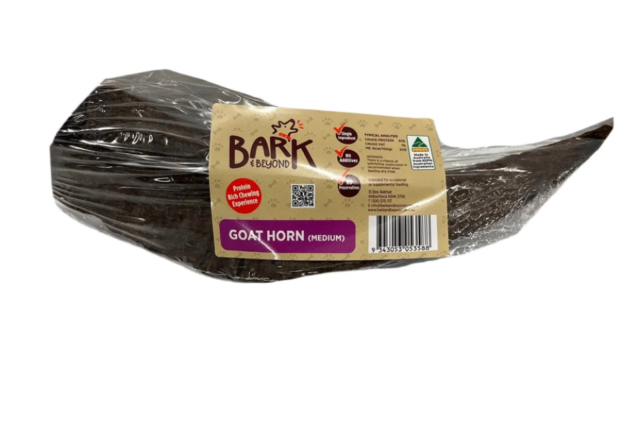 Bark & Beyond Goat Horn Dog Chew Treats (S/M/L)