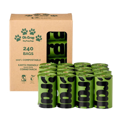 Oh Crap Compostable Dog Poop Bags - 240 Bags