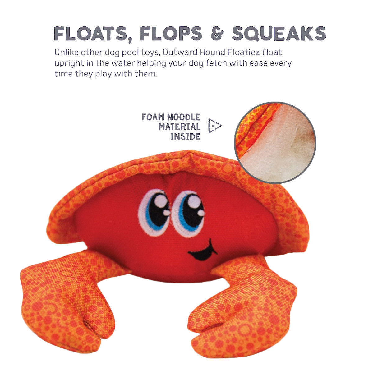 Outward Hound Floatiez Dog Toy - Crab