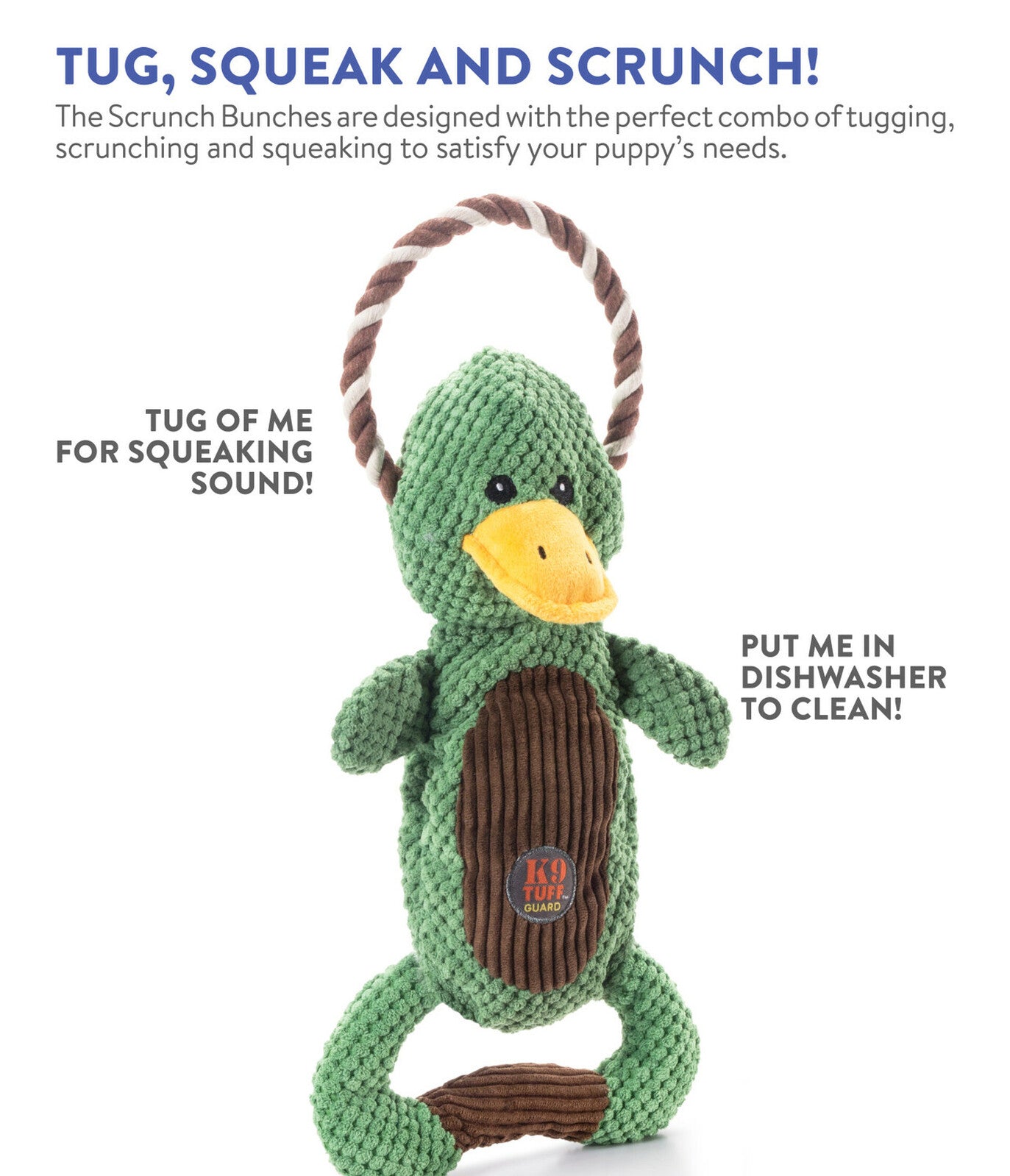 Outward Hound Scrunch Bunch Dog Toy - Duck