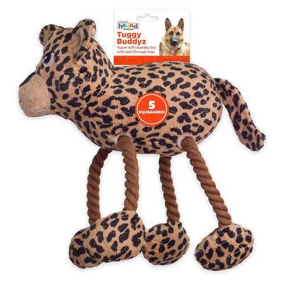 Outward Hound Tuggy Buddyz Dog Toy  - Leopard