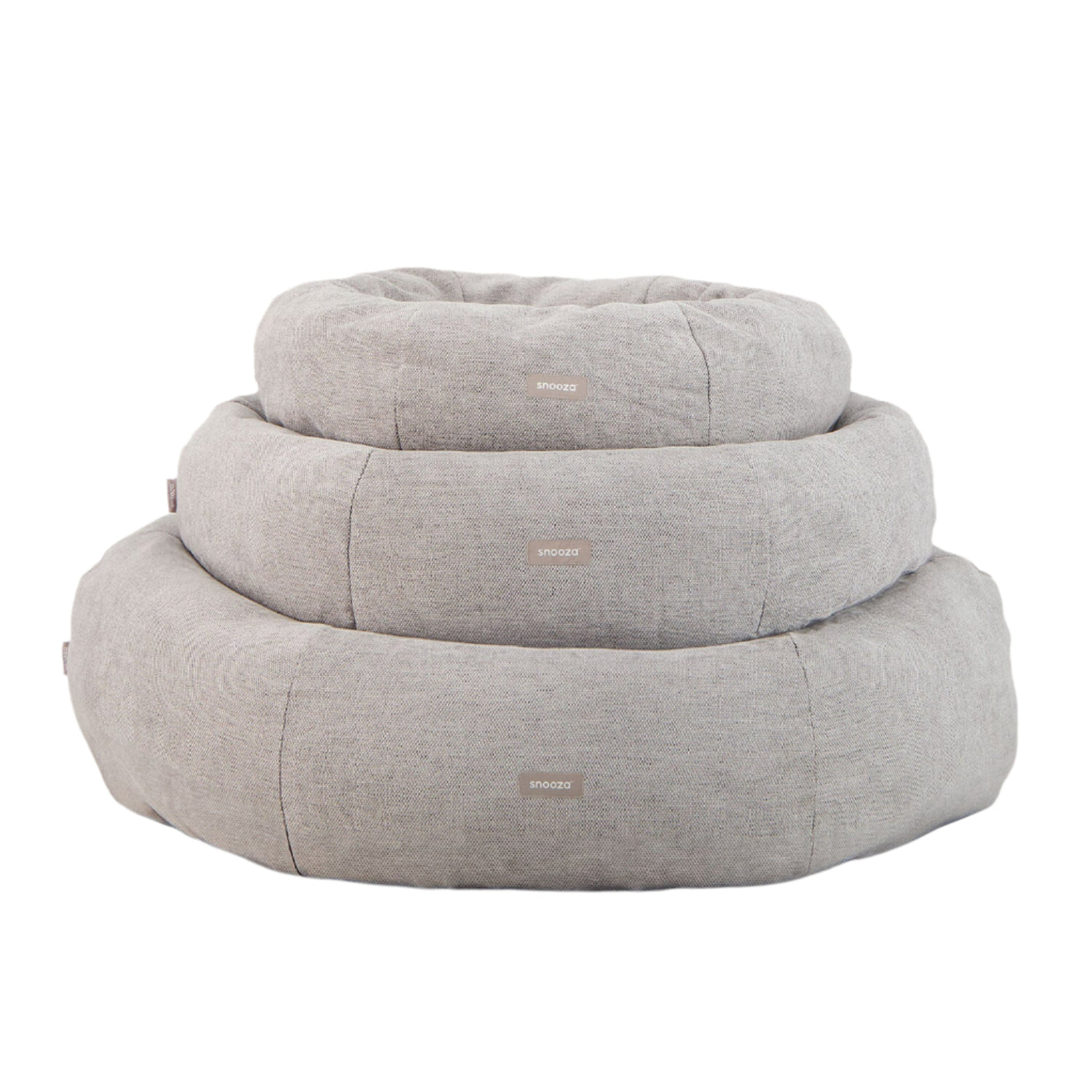 Snooza Panelled Cuddler Dog Bed - Pebble