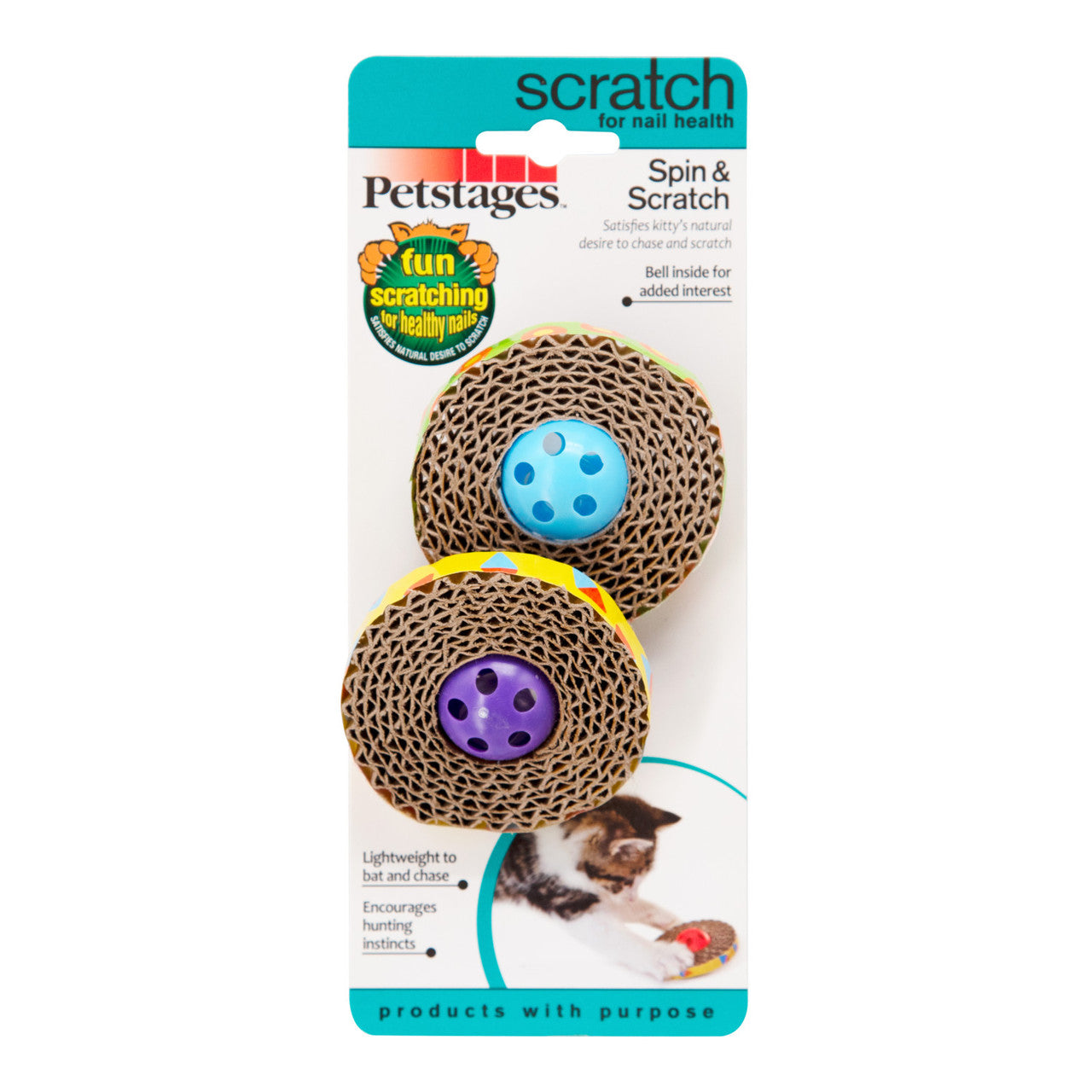 Petstages – Spin & Scratch Cat Toys