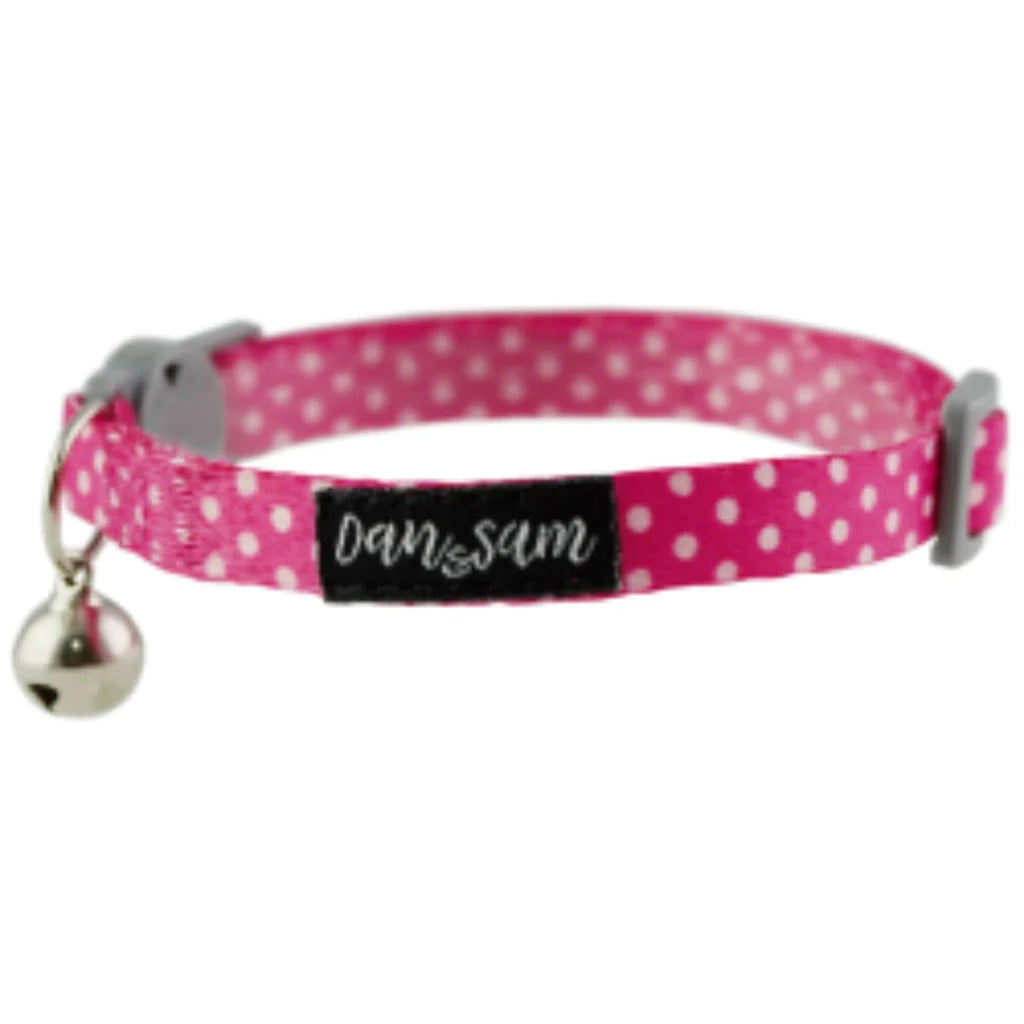 Dan & Sam Cat Adjustable Safety Collar – Pink Mania