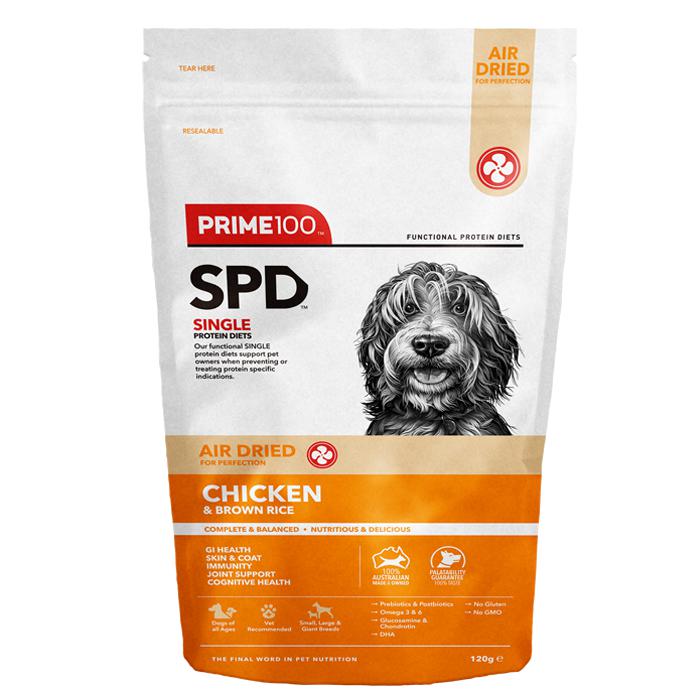 Prime100 SPD Air Dried Dog Food Chicken & Brown Rice 120g