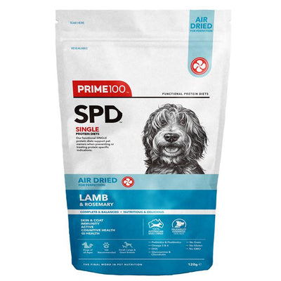 Prime100 SPD Air Dried Dog Food Lamb & Rosemary 120g