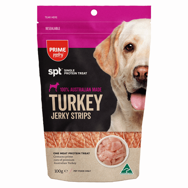 Prime100 Prime Pantry SPT Jerky Dog Treats Turkey 100g