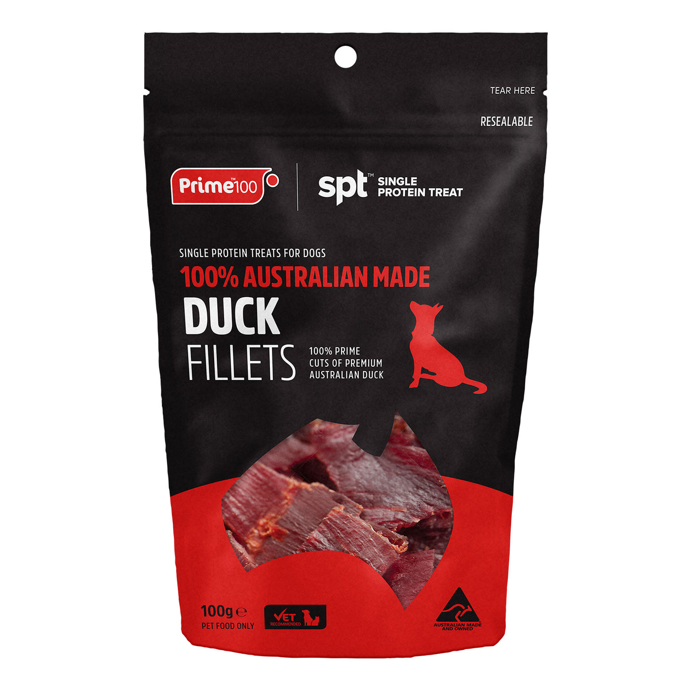 Prime100 SPT Duck Fillet Dog Treats 100g