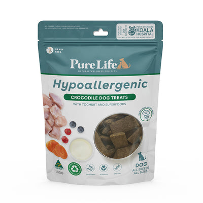 Pure Life Hypoallergenic Dog Treats Crocodile Flavor  - 100g